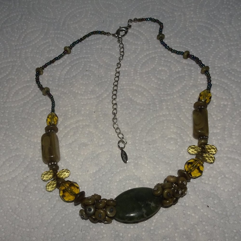 Esmor Stone Beaded Green Necklace
